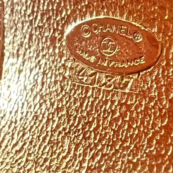 Chanel Gold Plated Textured Cuff Bracelet - Picture 7 of 7